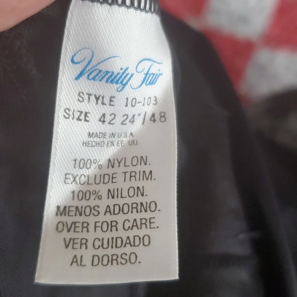 Vintage Vanity Fair Black Dress Slip Lingerie Sexy Soft Nylon Size 42 - Picture 3 of 5